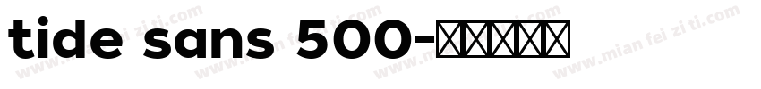 tide sans 500字体转换
